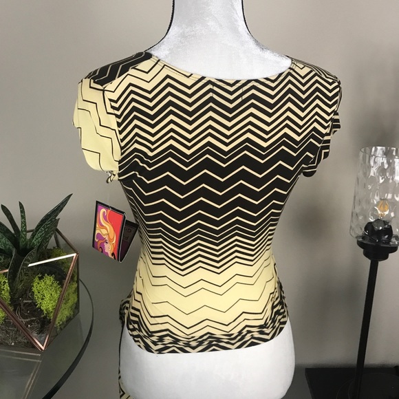 NWT Polyester Stretchy V-Neck Tee - Picture 3 of 5